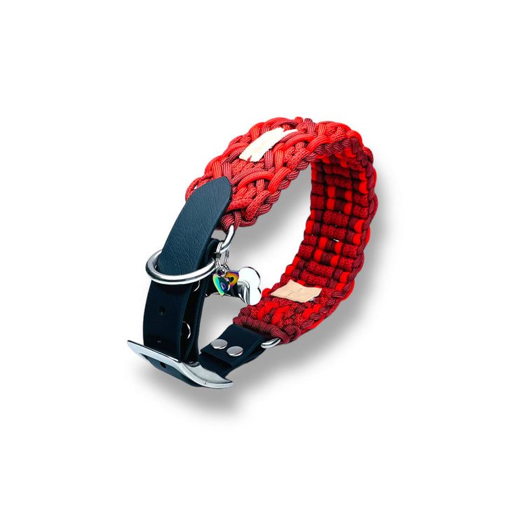 Diamond Red Paracord Köpek Boyun Tasması