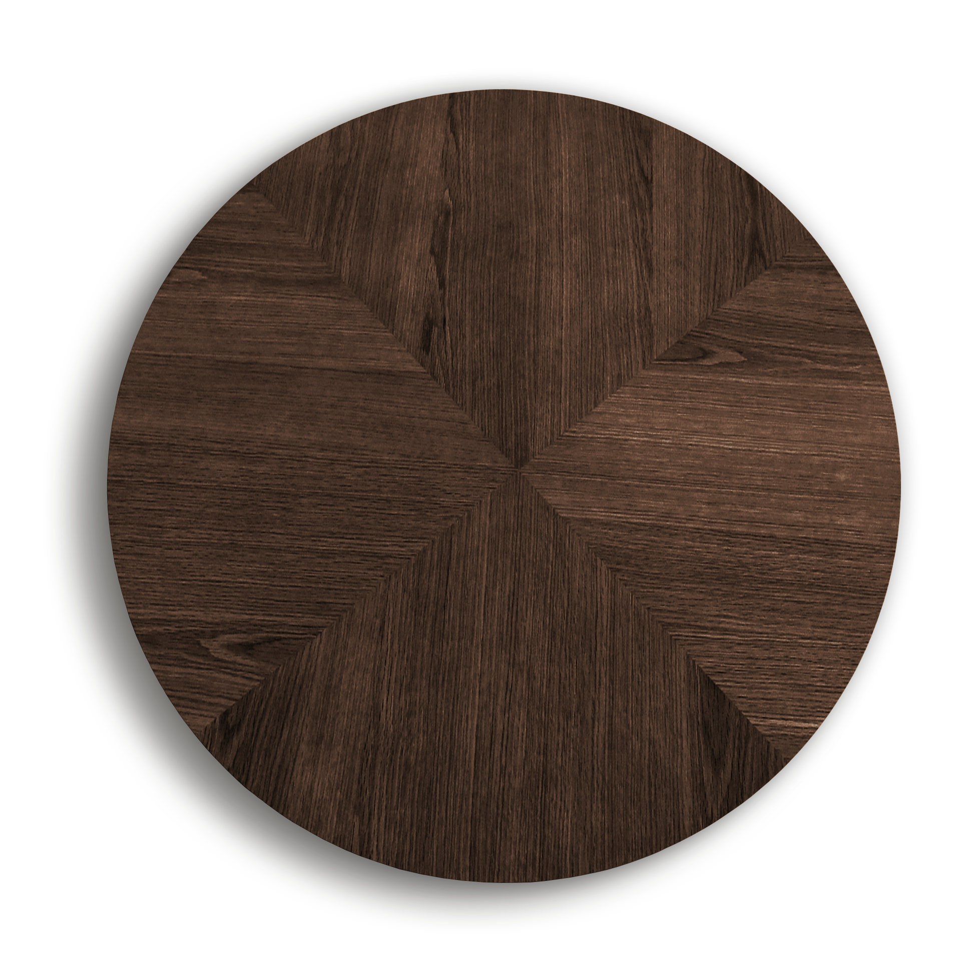 Diamond Yuvarlak Sabit Yemek Masası - 120 cm | Koyu Meşe - So-Mass