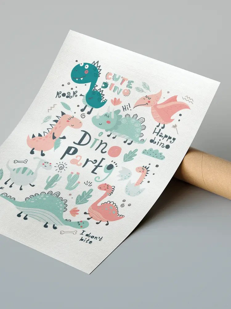 Dino Çerçeveli Poster