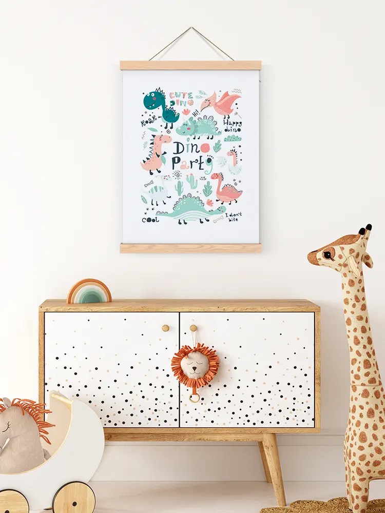 Dino Çerçeveli Poster