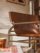 Dion Lounge Koltuk %100 Deri Cilalı Metal Çerçeve