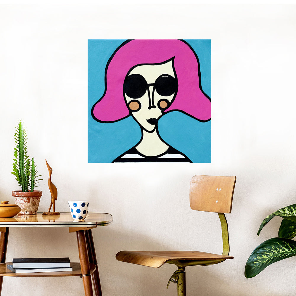 Kanvas Renkli Portre Serisi - 28