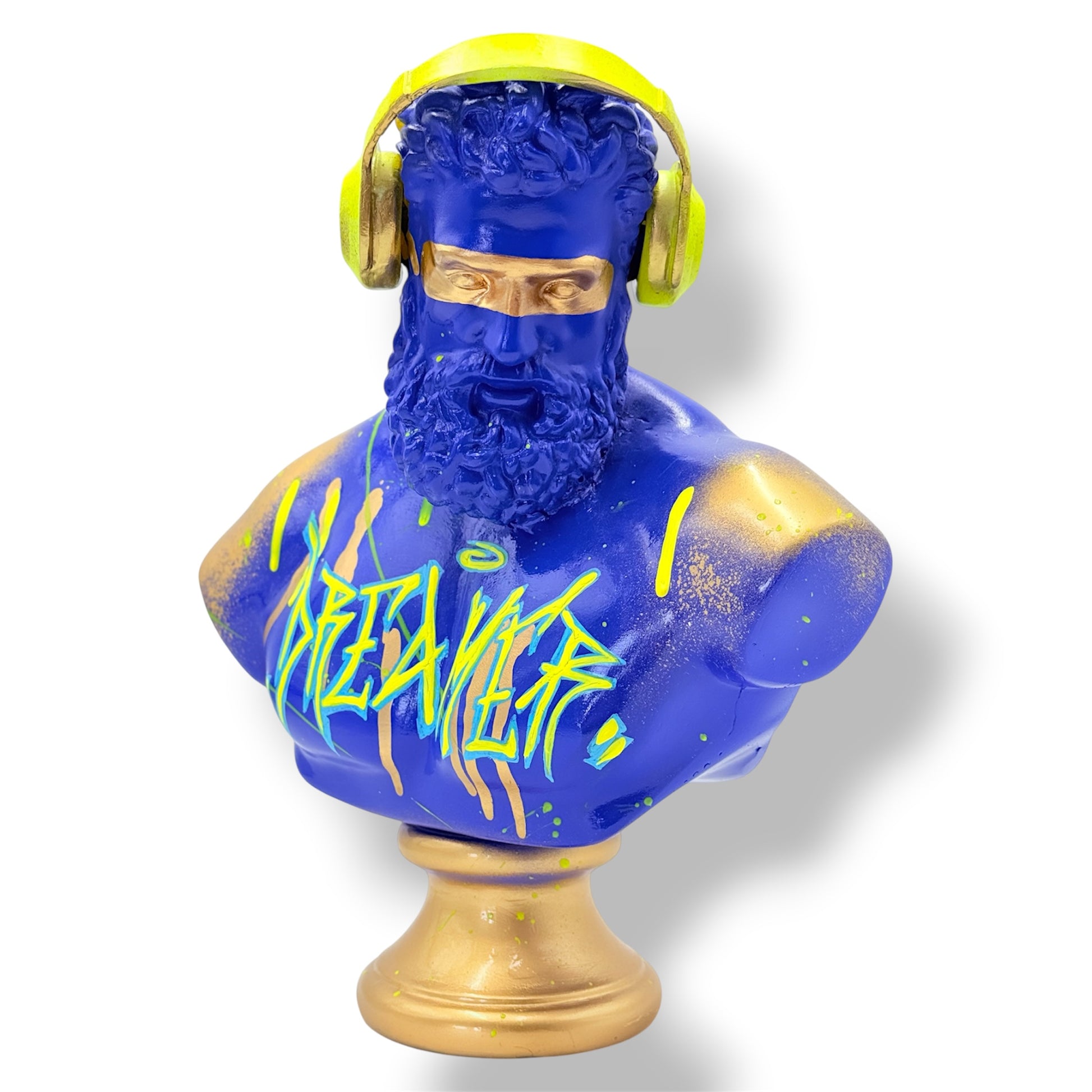 Dj Hercules Heykeli – Mavi Gold Dreamer Graffiti Tasarım