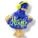 DJ Herkül Heykeli | Mavi Graffiti Pop Art Büst