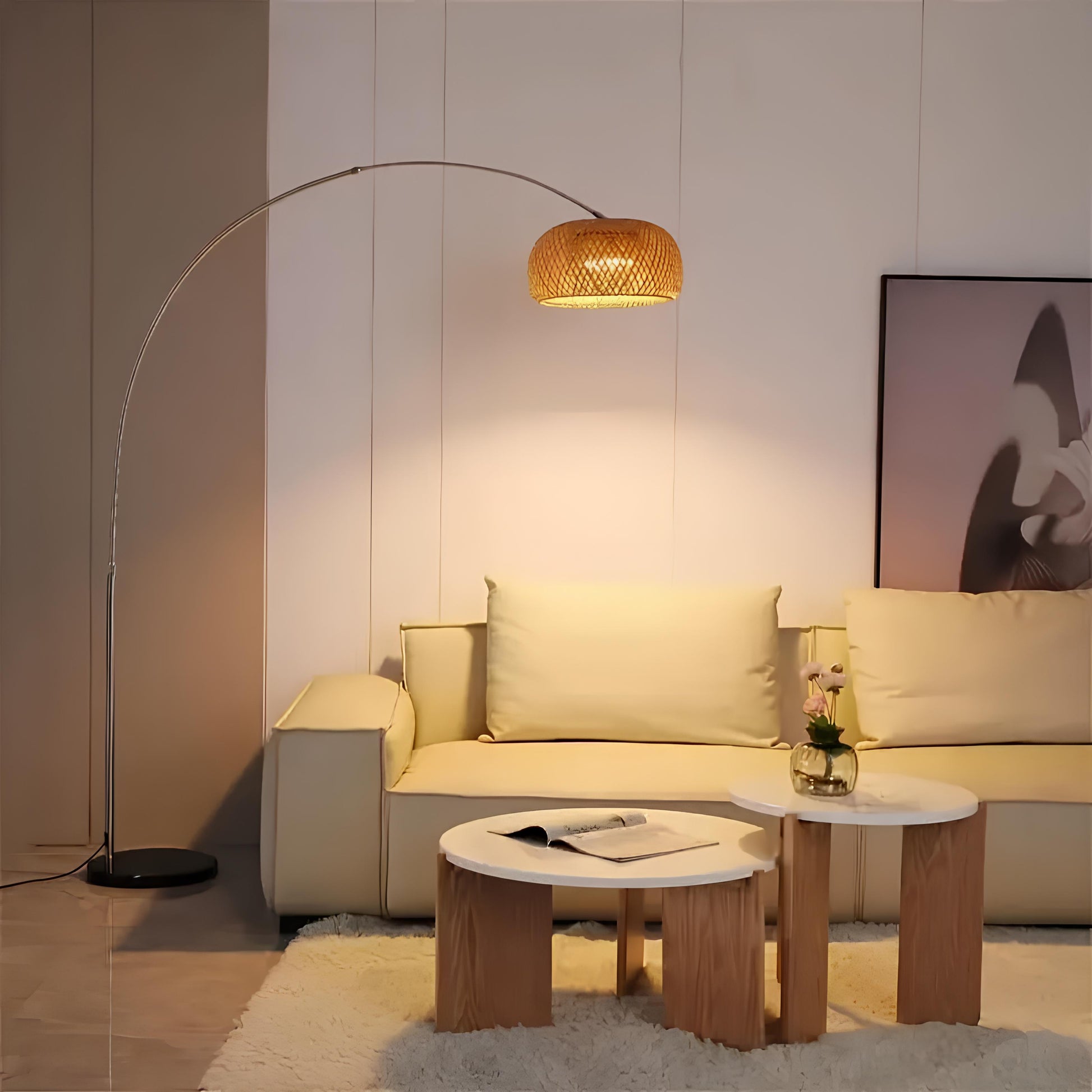 Doğal Bambu Deve Boynu Lambader