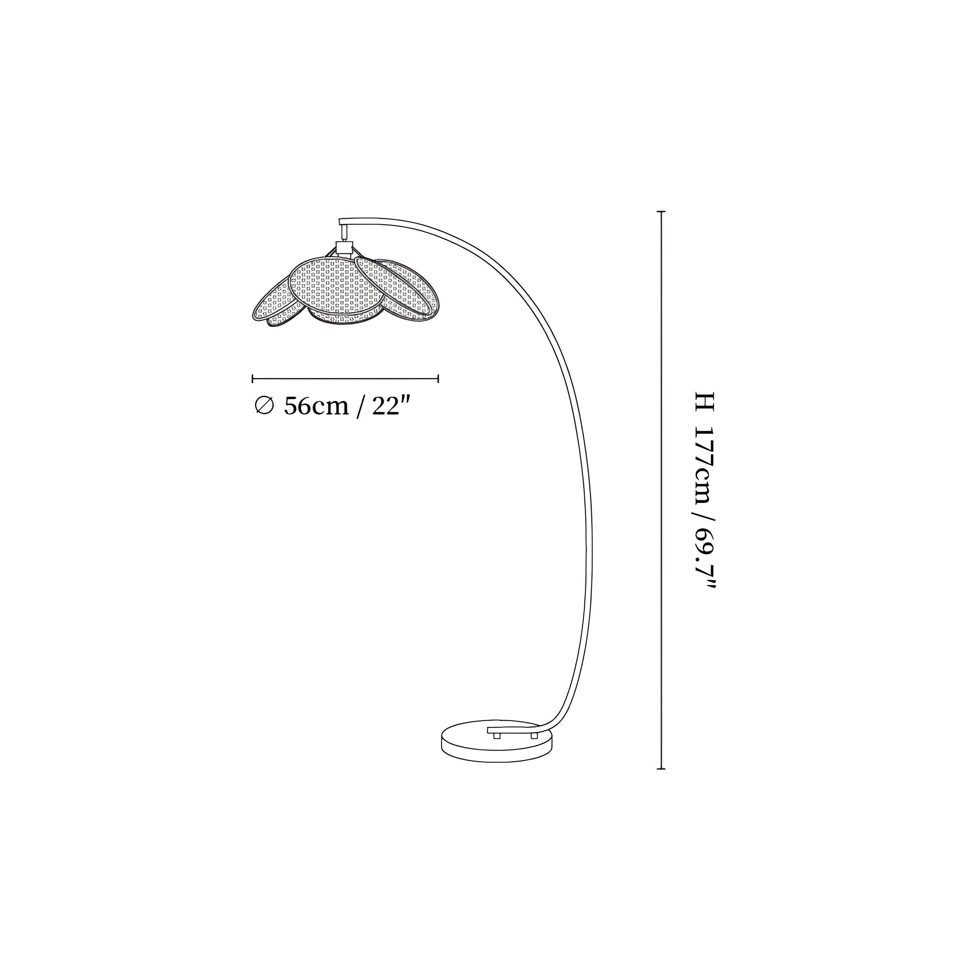 Doğal Rattan Hasır Pervane Lambader