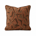 Dokulu Geometrik Kahverengi Terracotta Jakarlı Kırlent