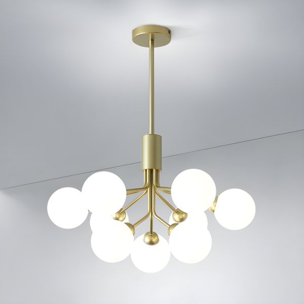 Dokuzlu Buzlu - Opal Camlı Avize-Aydınlatma-Life Aydınlatma-siyah-NowShopFun