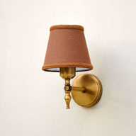 Dome Glow Gold Sutaşı İşlemeli Duvar Apliği-Aplik-Levaillant-Kahverengi-NowShopFun