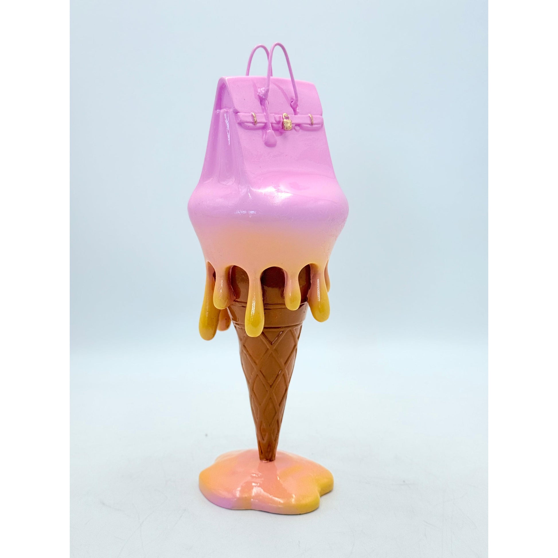 Dondurmalı Pembe Çanta Dekoratif Obje