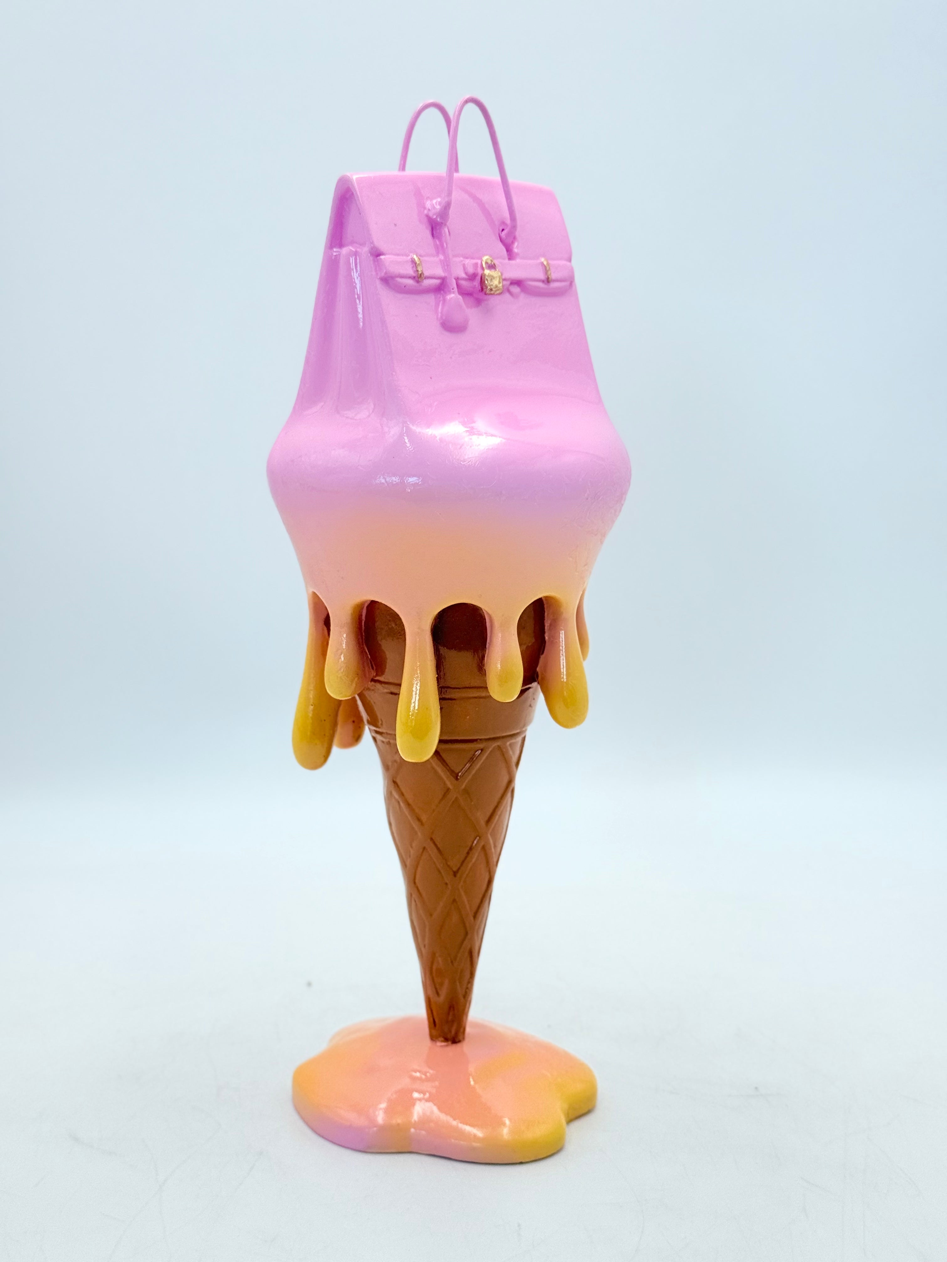 Dondurmalı Pembe Çanta Dekoratif Obje