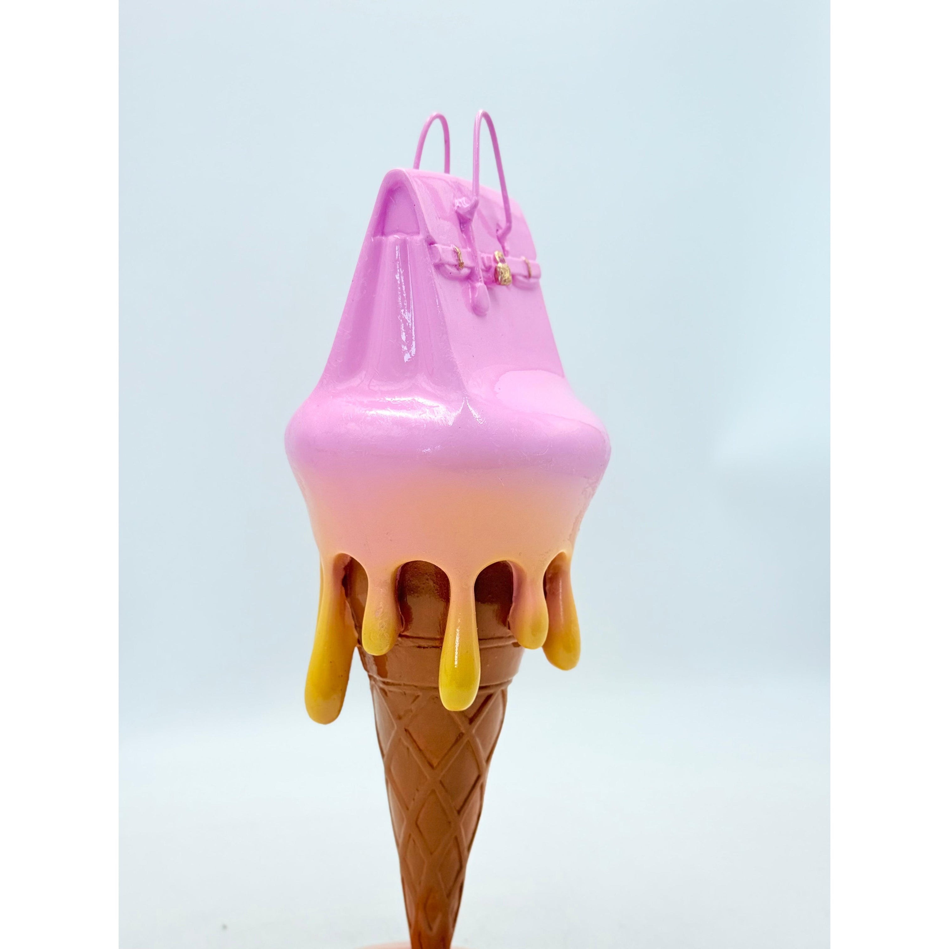 Dondurmalı Pembe Çanta Dekoratif Obje