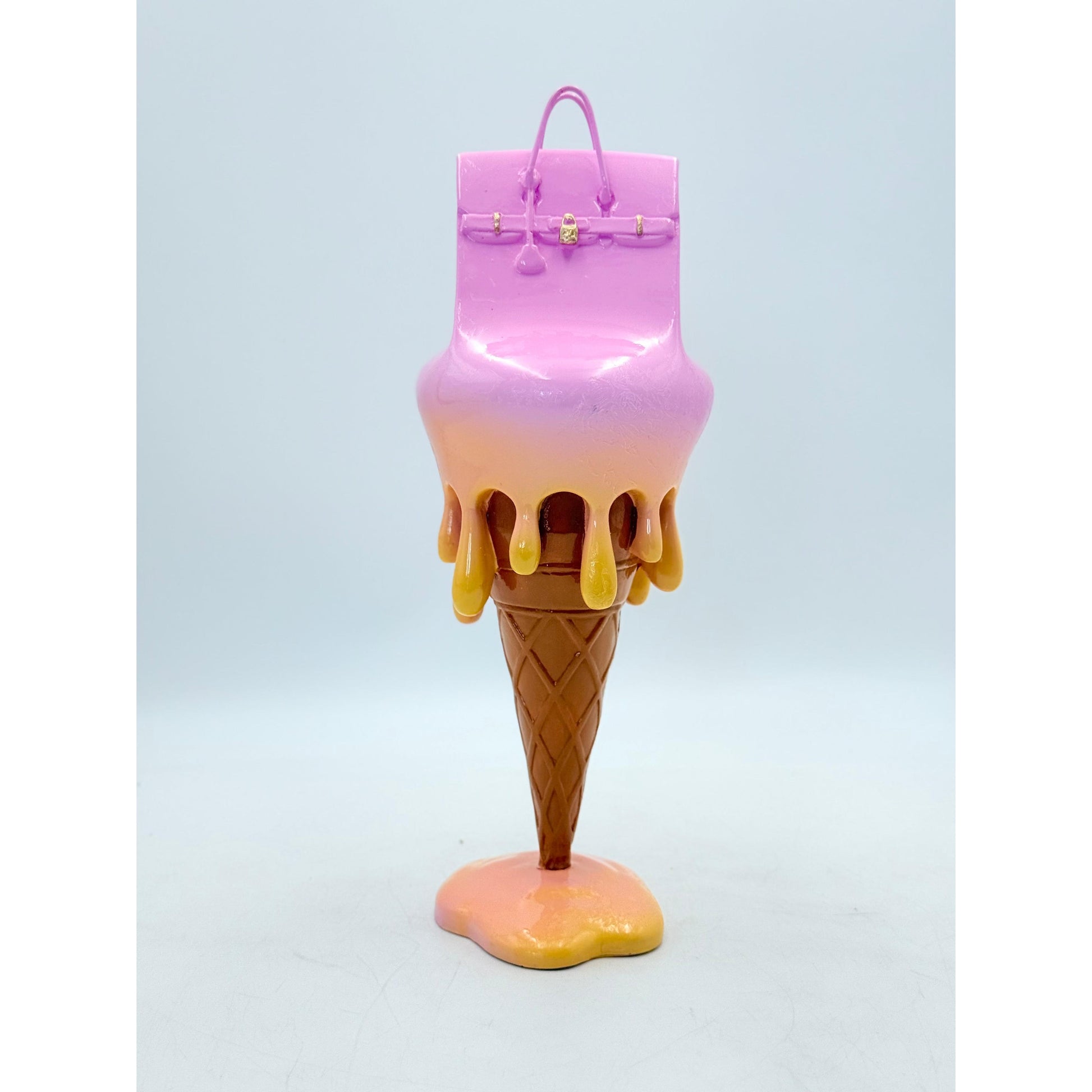 Dondurmalı Pembe Çanta Dekoratif Obje