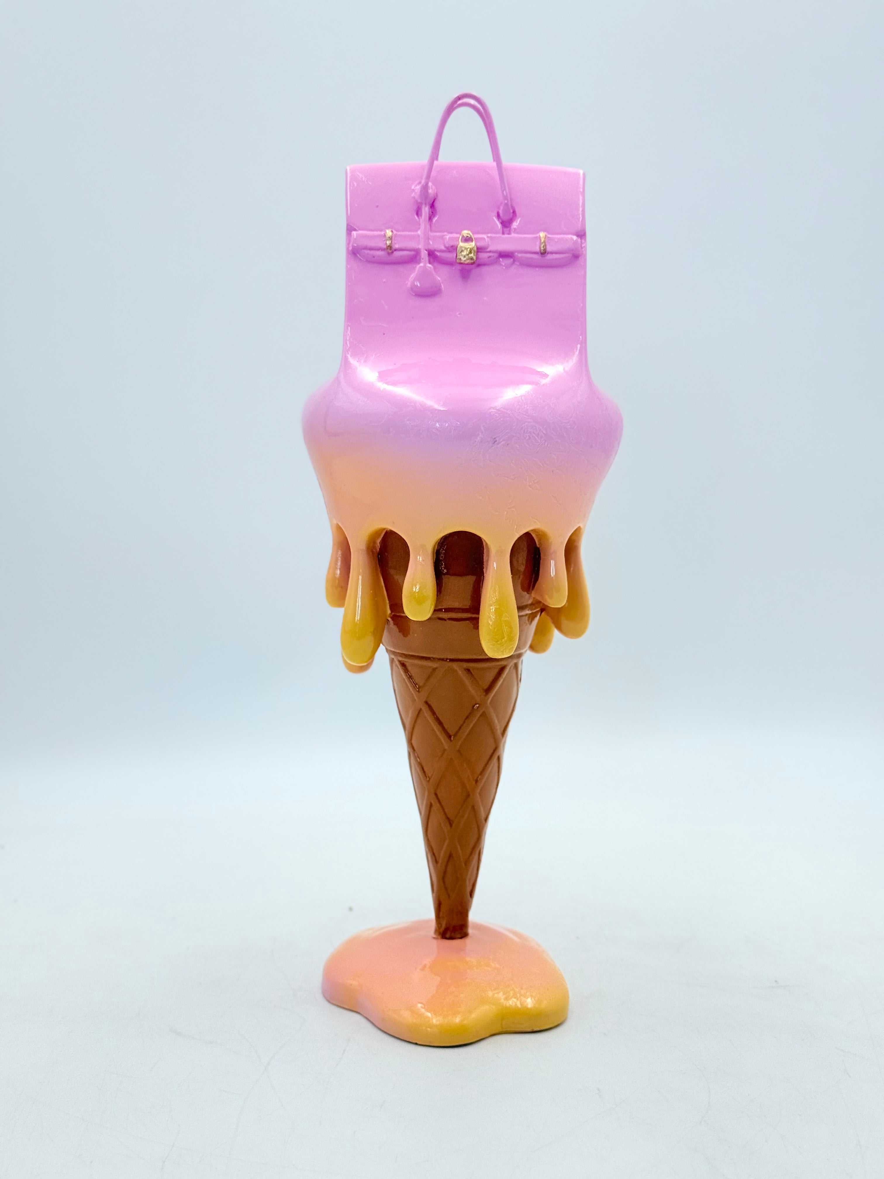 Dondurmalı Pembe Çanta Dekoratif Obje