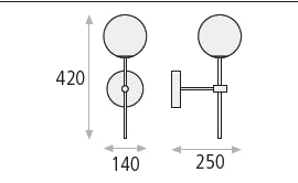 Doris Apli̇K 1l Opal-Antique Gold Ø12x40 Cm 1xg9 Led Ip20
