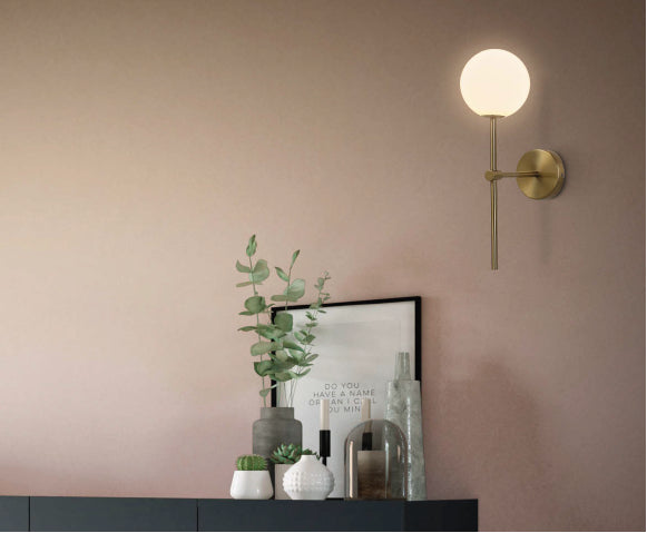 Doris Apli̇K 1l Opal-Antique Gold Ø12x40 Cm 1xg9 Led Ip20