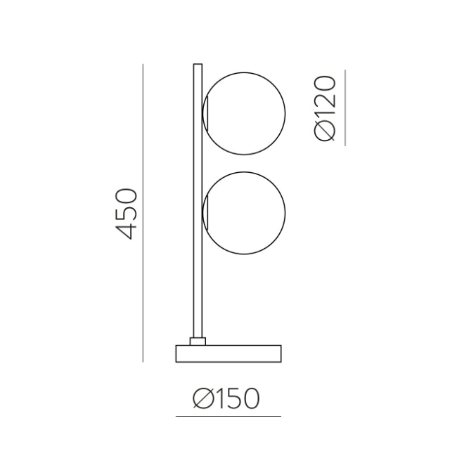 Doris Masa Lambasi 2l Antique Gold Ø15x45 Cm G9 Led 2x7w
