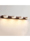 Dörtlü Traverten Ahşap Led Aplik-Aplik-Life Aydınlatma-Ceviz-NowShopFun