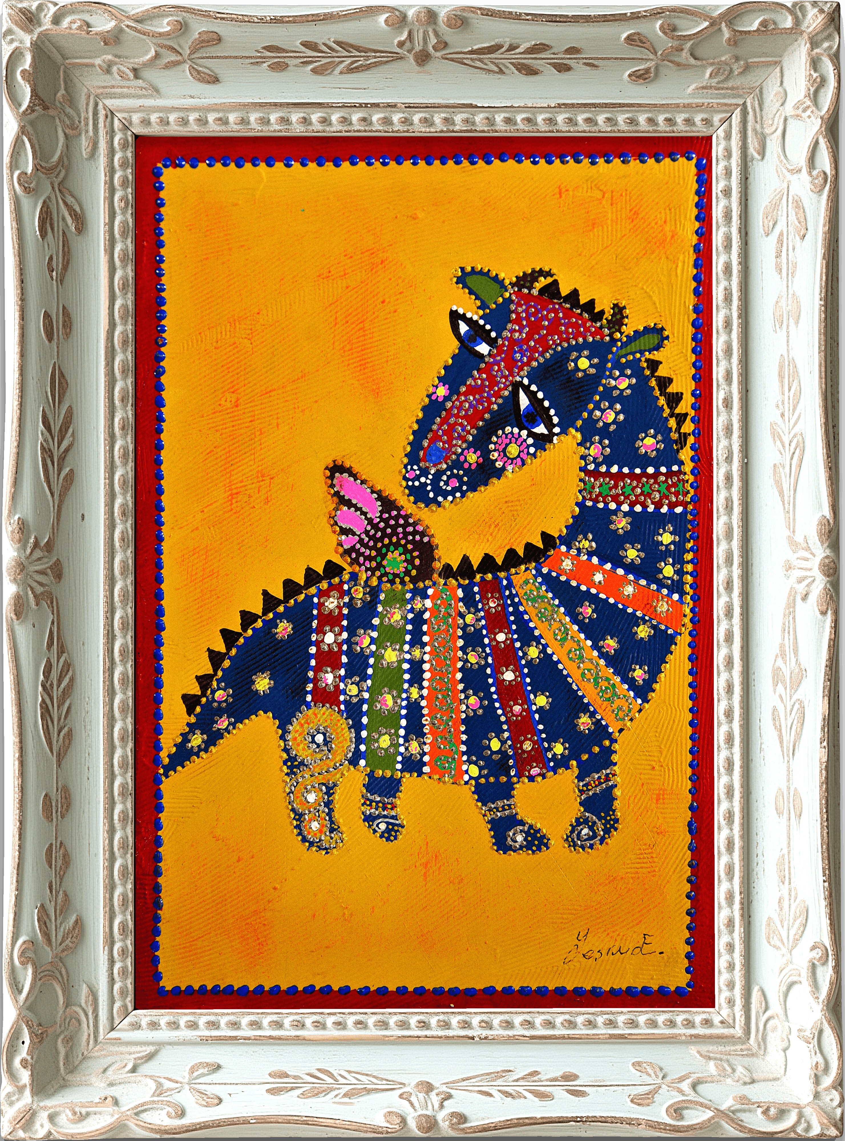 Dragon 2 Tablo El Yapımı Ahşap Üzerine Akrilik Duvar Dekoru