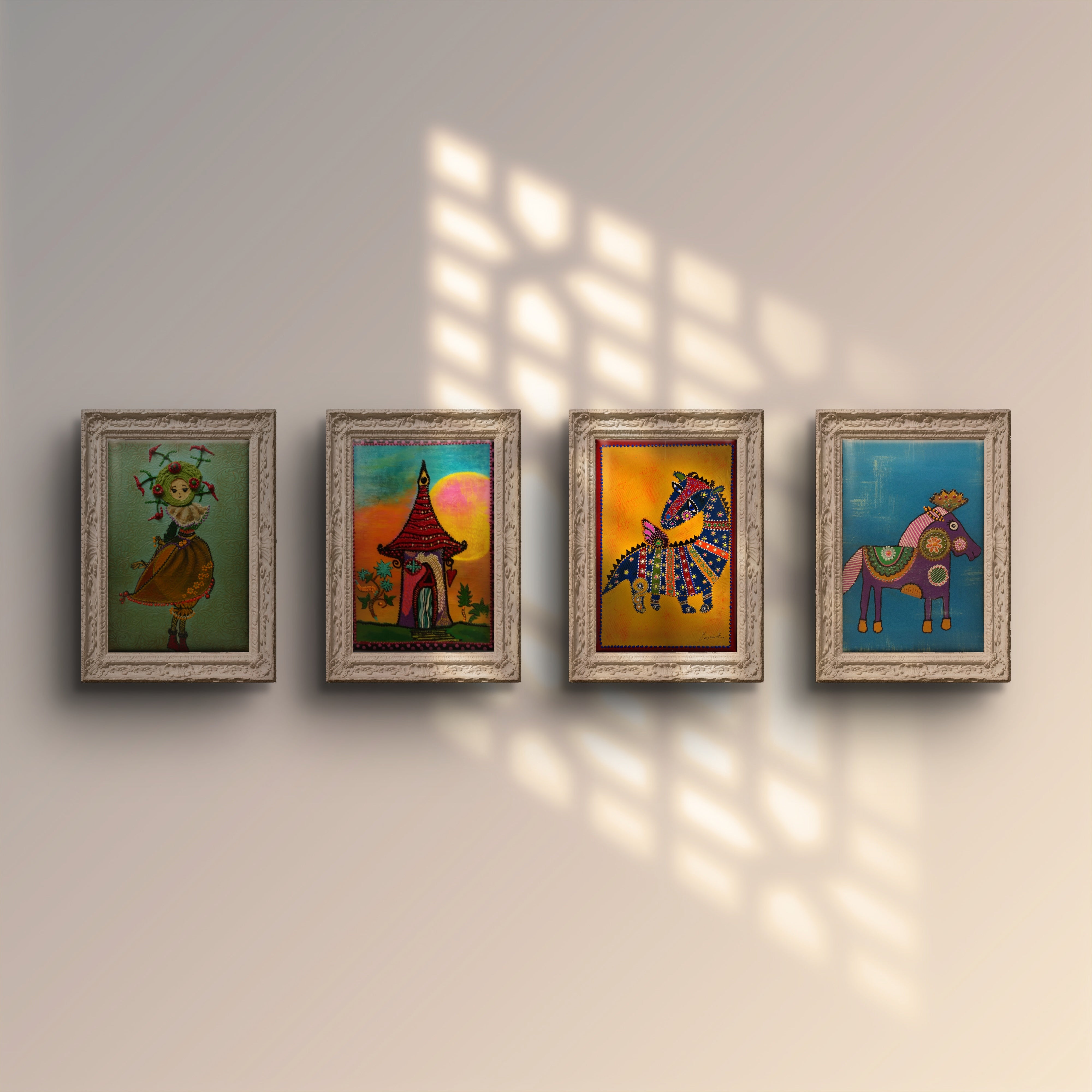 Dragon 2 Tablo El Yapımı Ahşap Üzerine Akrilik Duvar Dekoru