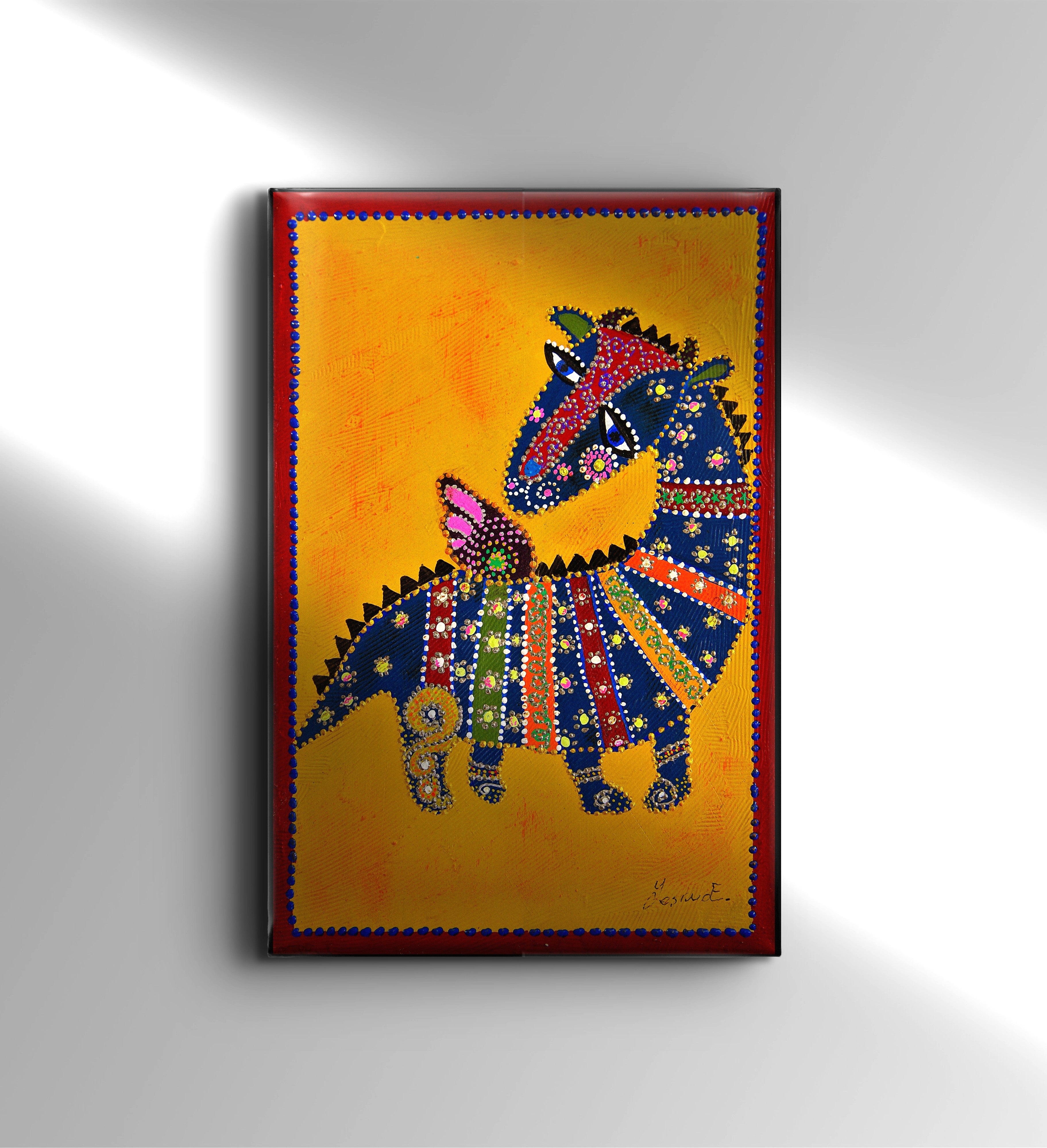 Dragon 2 Tablo El Yapımı Ahşap Üzerine Akrilik Duvar Dekoru