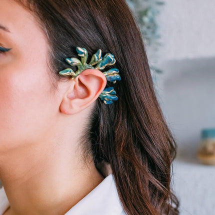 Dreamy Freesia Çiçek Earcuff-Küpe-Sunset Magic Studio-NowShopFun