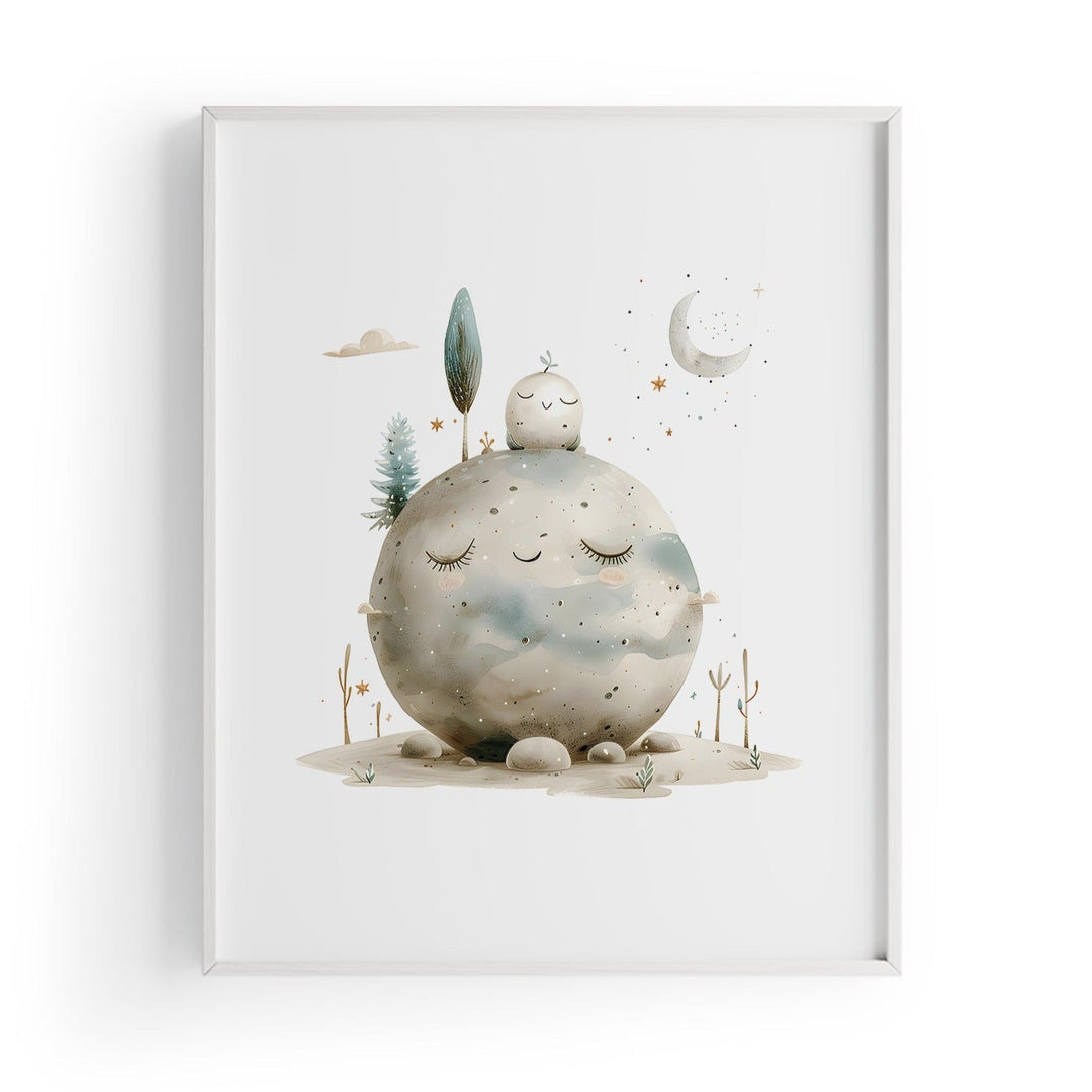 Dreamy Planet Çocuk Odası Tablo-Baskı-ODA.products-30 x 40 cm-Beyaz-NowShopFun