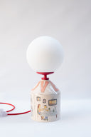 Lovers El Çizimi Seramik Masa Lambası