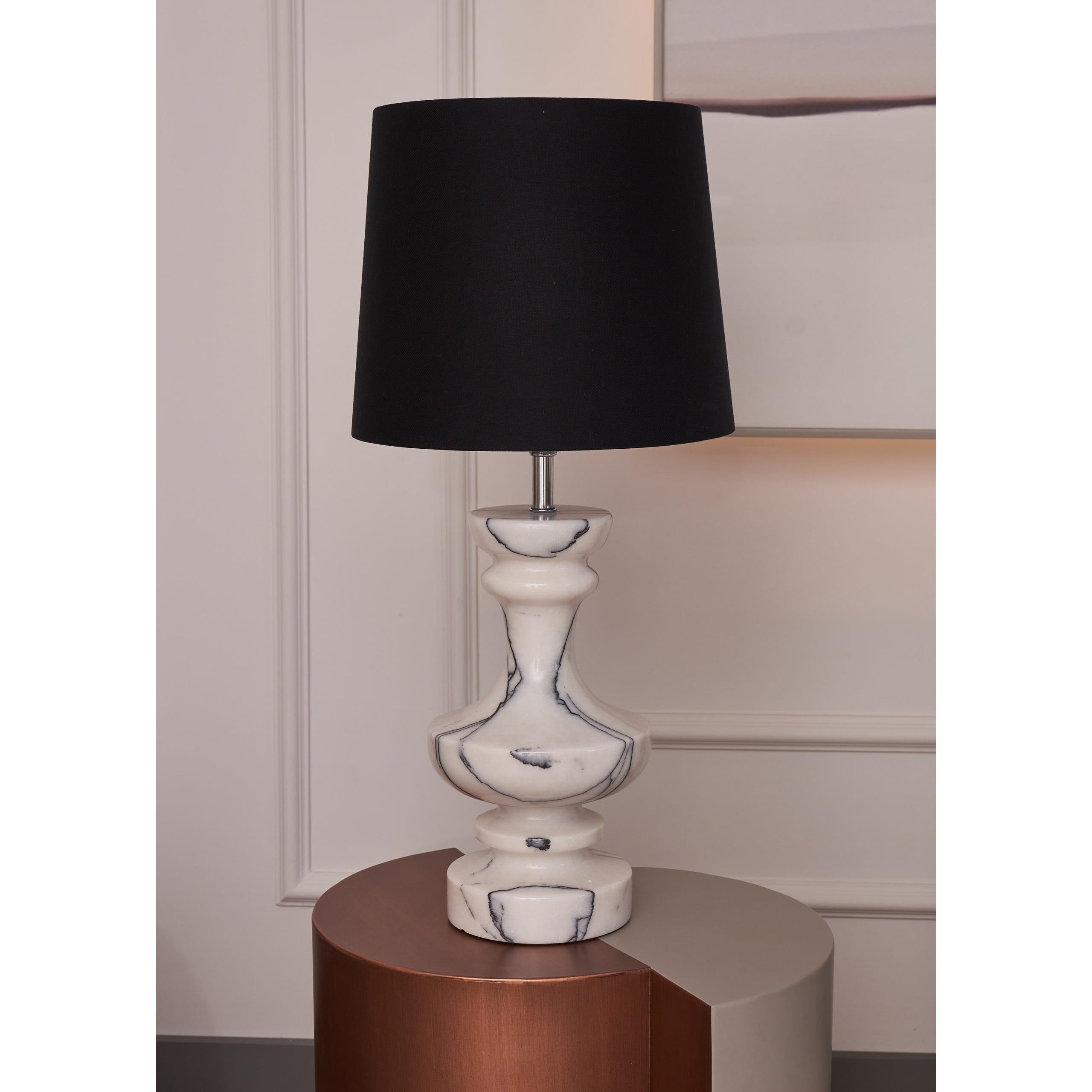 Lilla White Marble Lampshade in Set