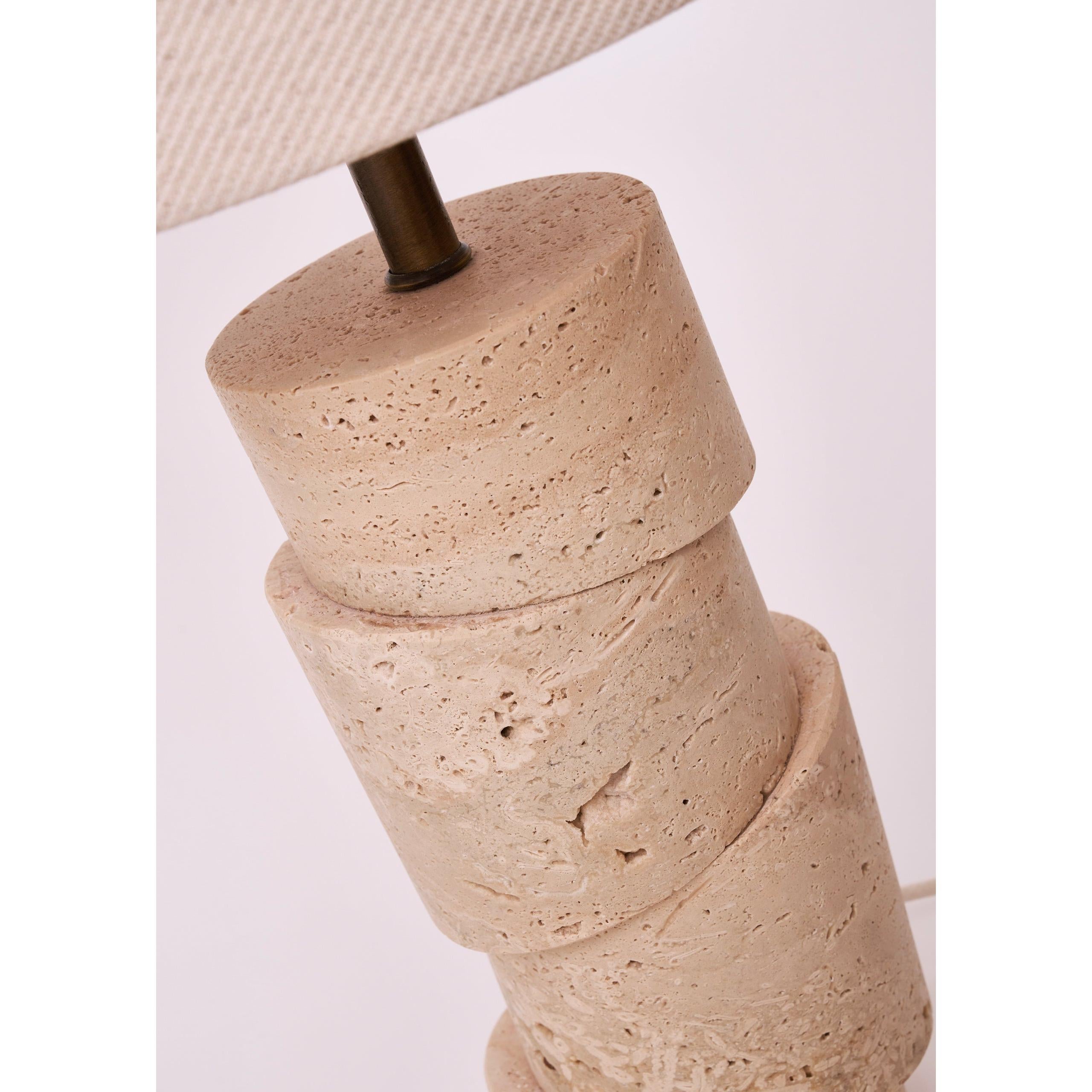 Crimp Vertino Bej Traverten Abajur