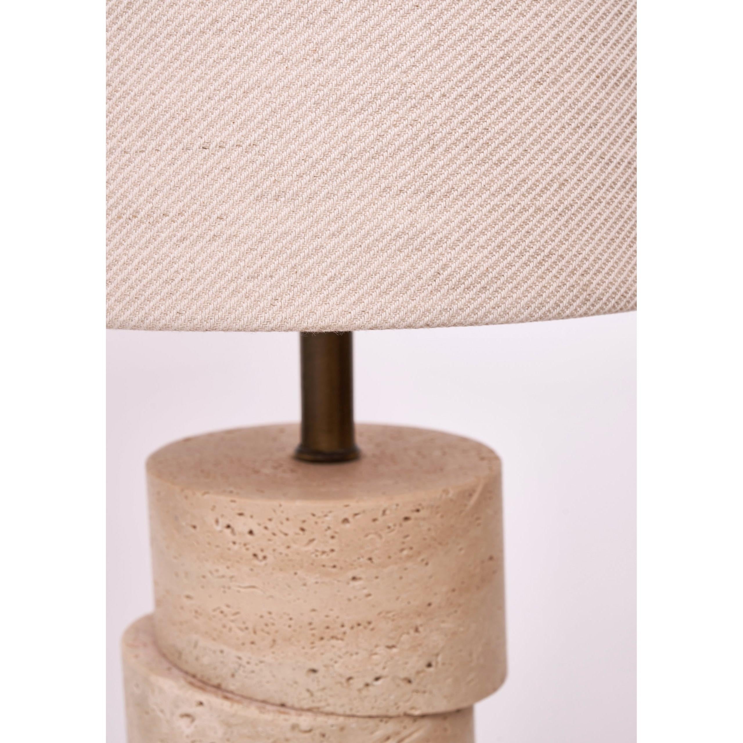Crimp Vertino Bej Traverten Abajur
