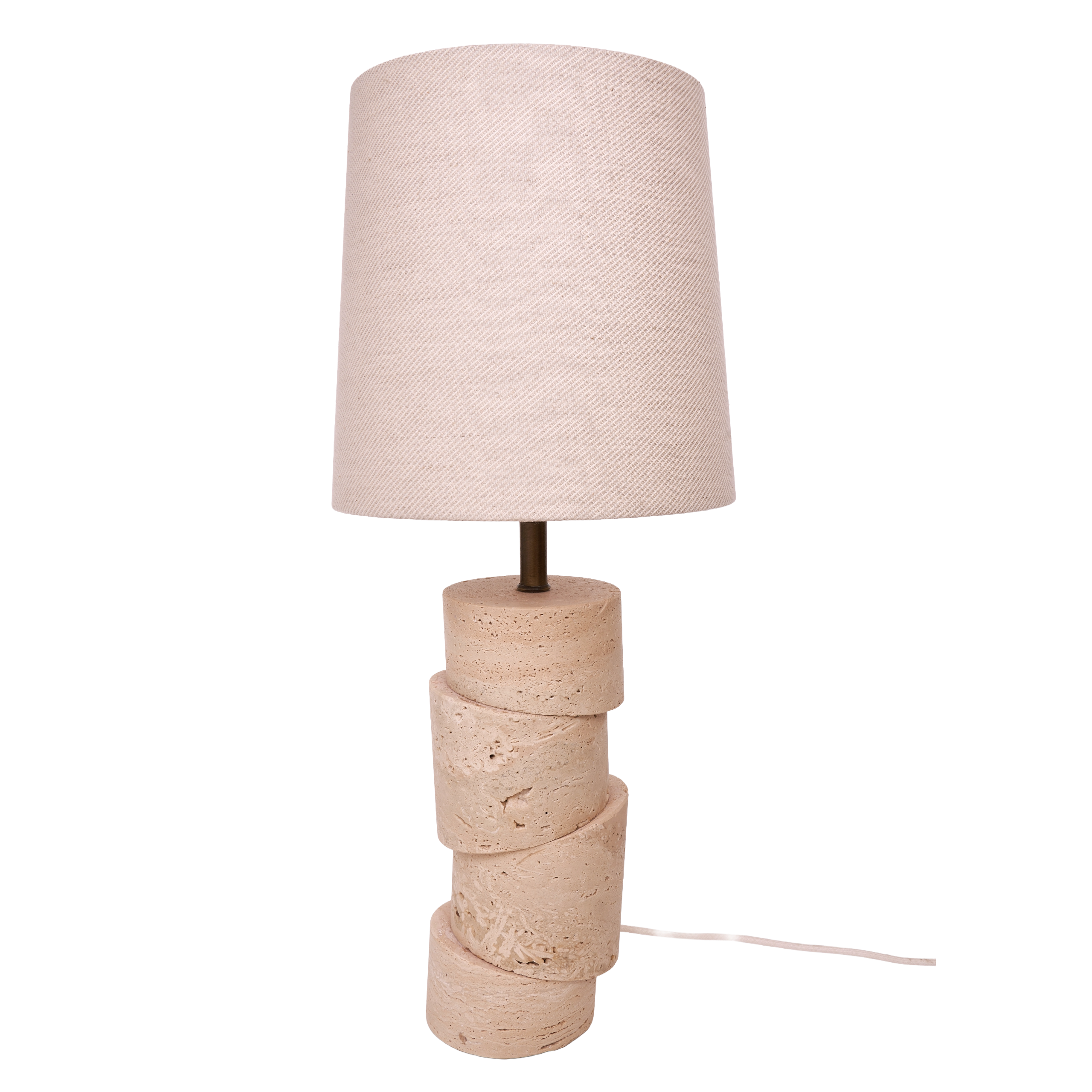 Crimp Vertino Bej Traverten Abajur