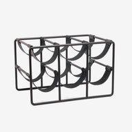 Deri Metal Şaraplık-Şaraplık-Fade and Forge-Taba-NowShopFun