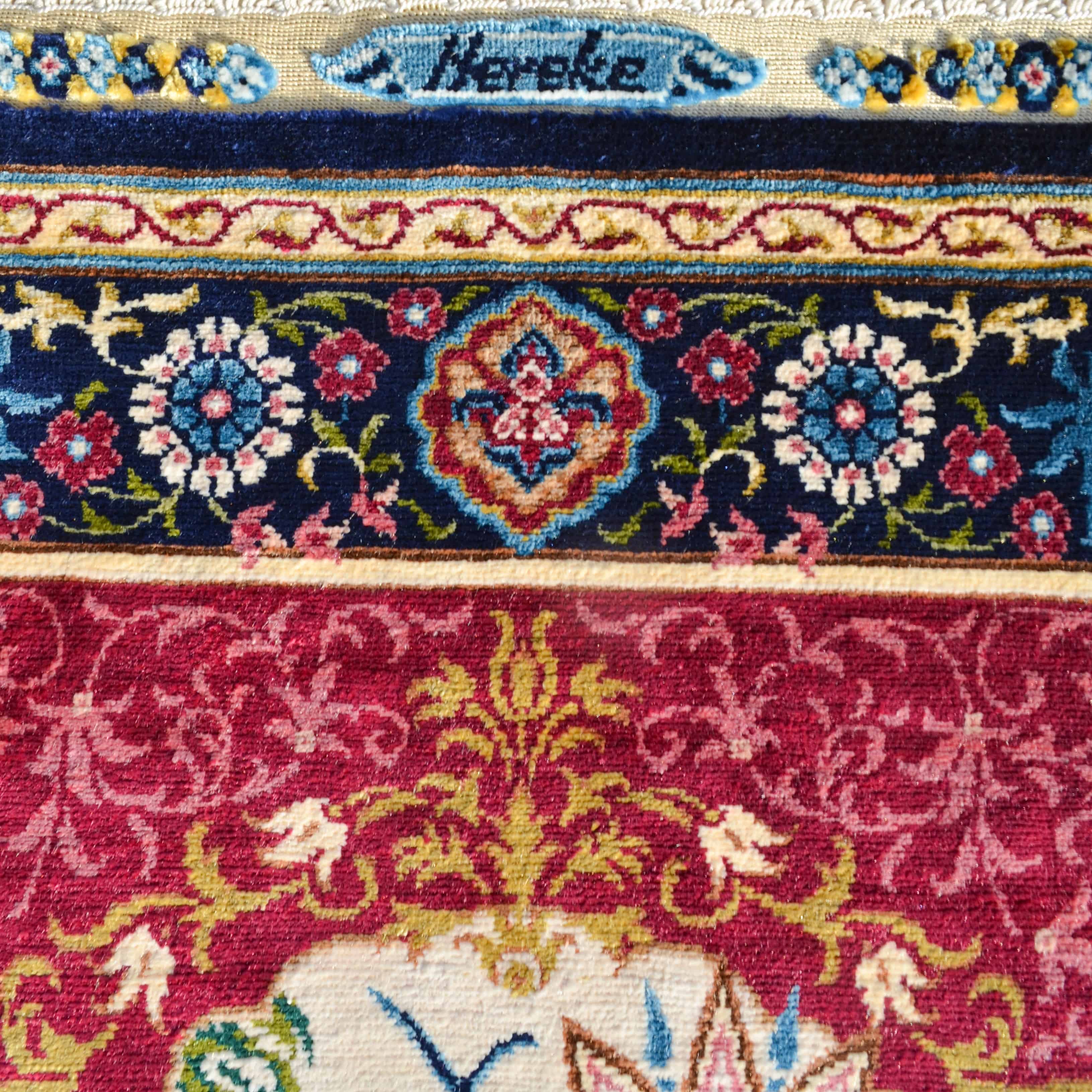 Tophane Saat Kulesi Desenli Saf İpek El Dokuma Duvar Halısı (40x57 cm)