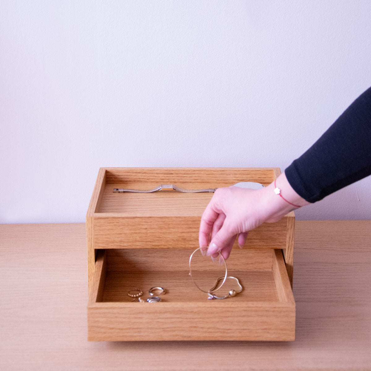 Paramaribo Meşe Organizer Takı Kutusu