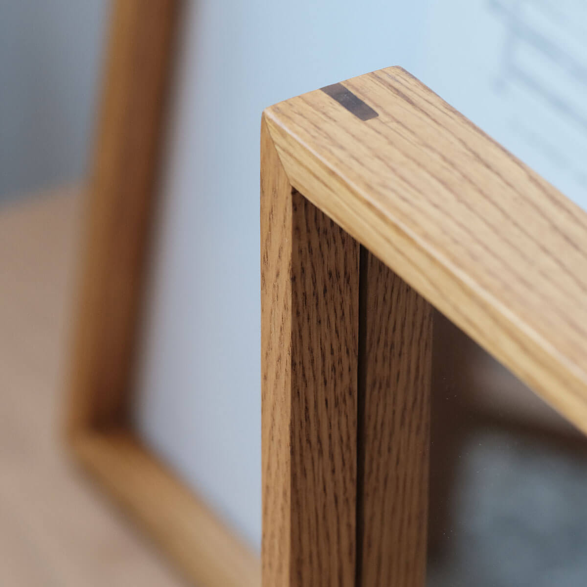 Wooden Framed Square Mirror - Edge Series