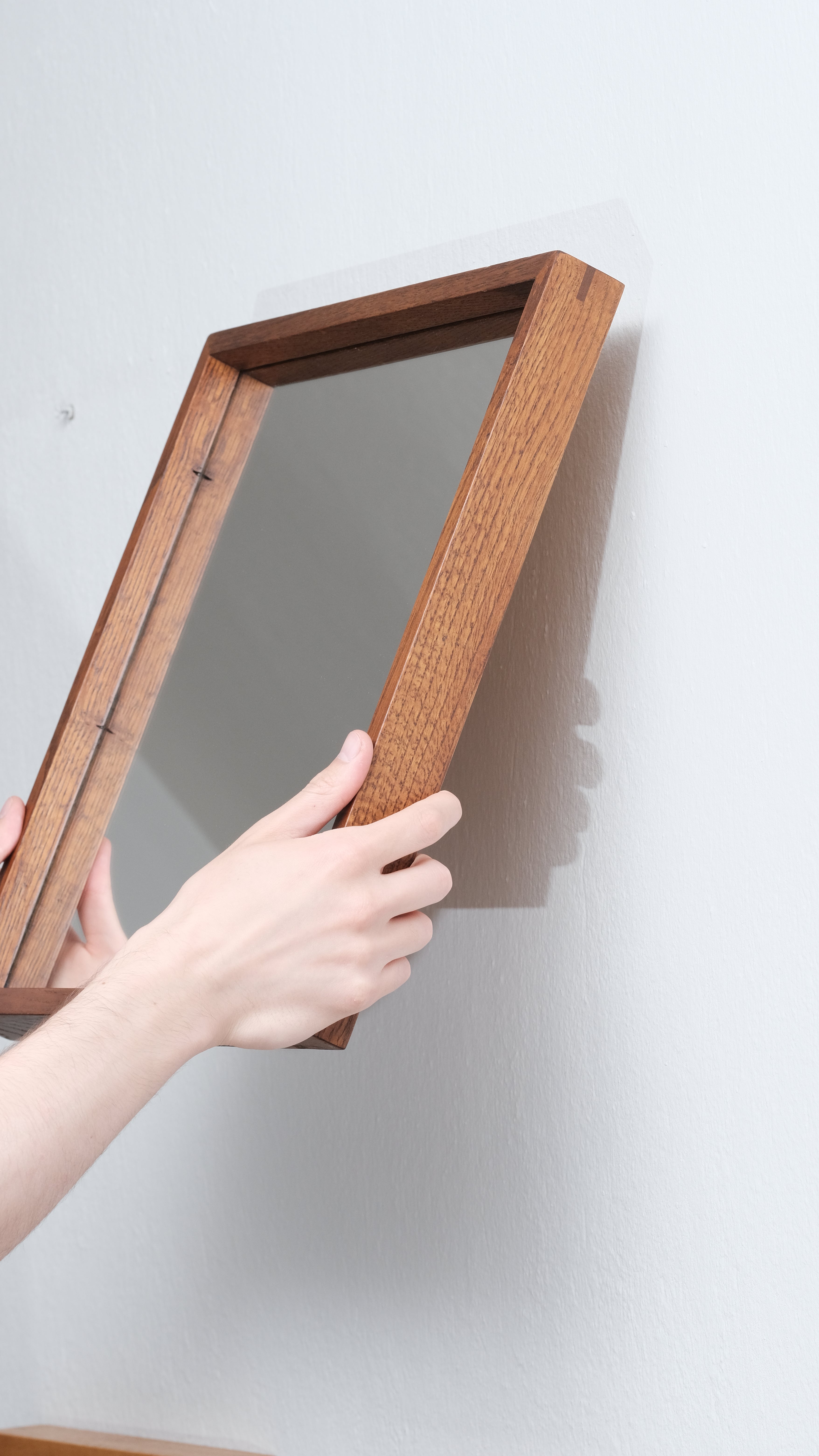 Wooden Framed Square Mirror - Edge Series