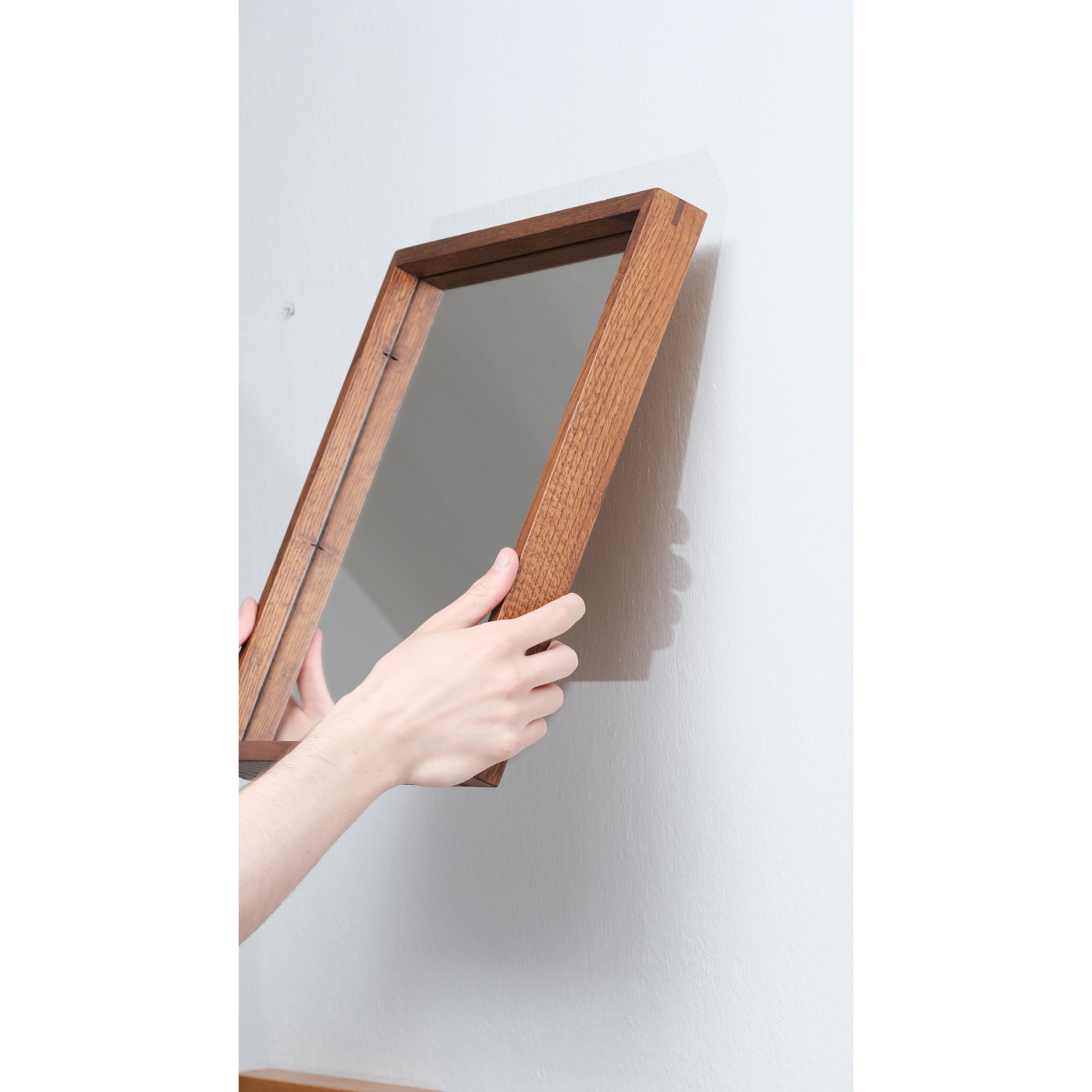 Ahşap Çerçeveli Kare Ayna - Edge Serisi