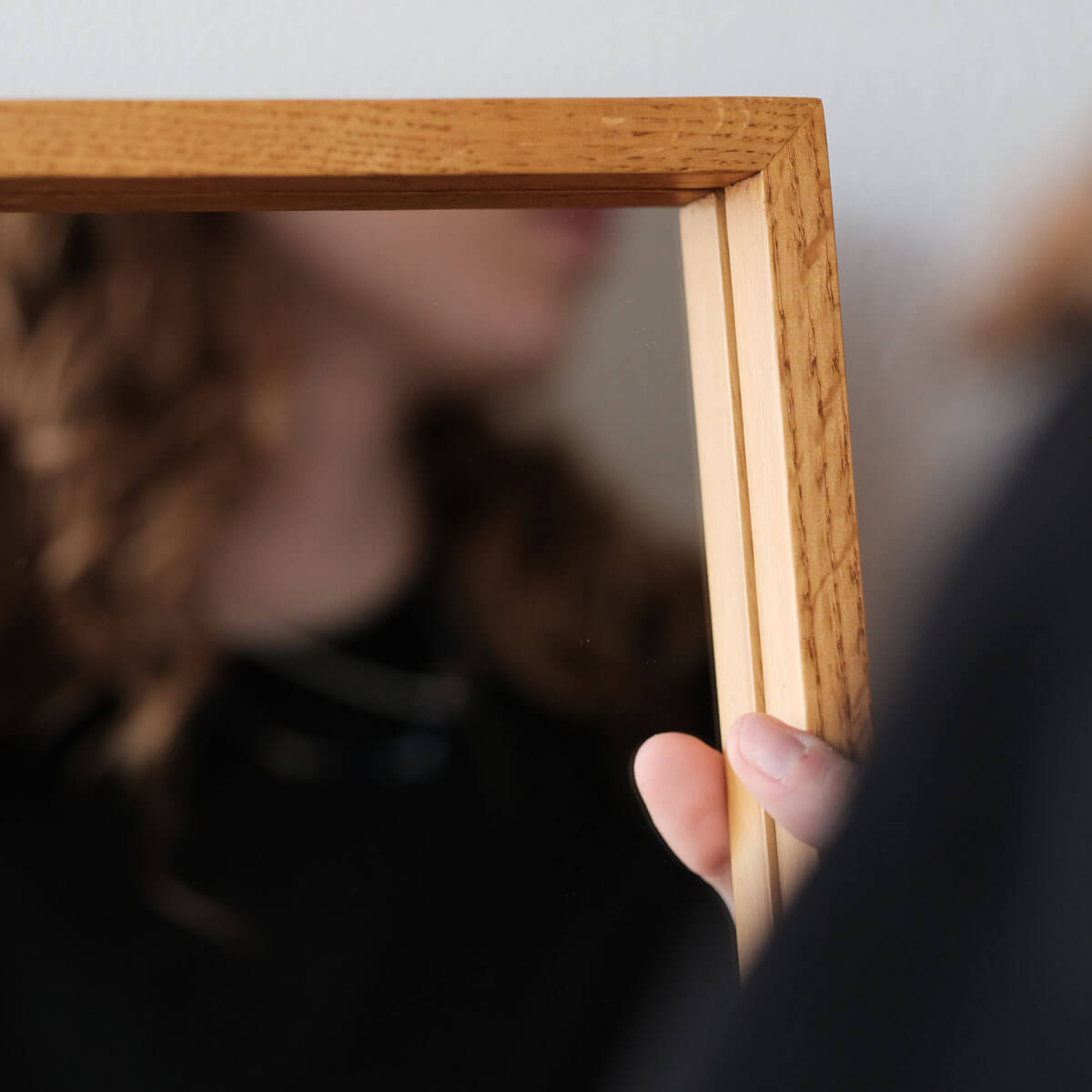 Wooden Framed Square Mirror - Edge Series