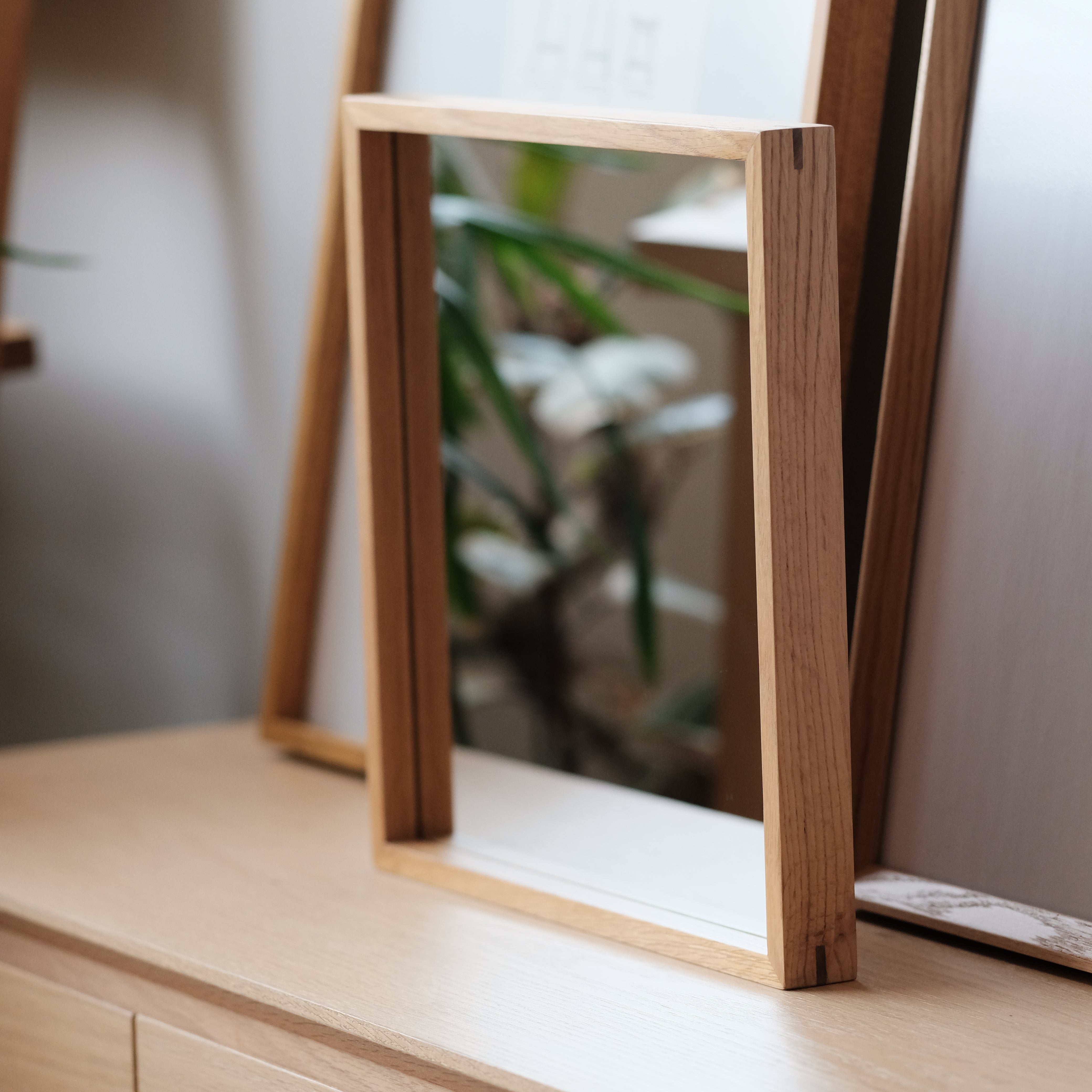 Wooden Framed Square Mirror - Edge Series