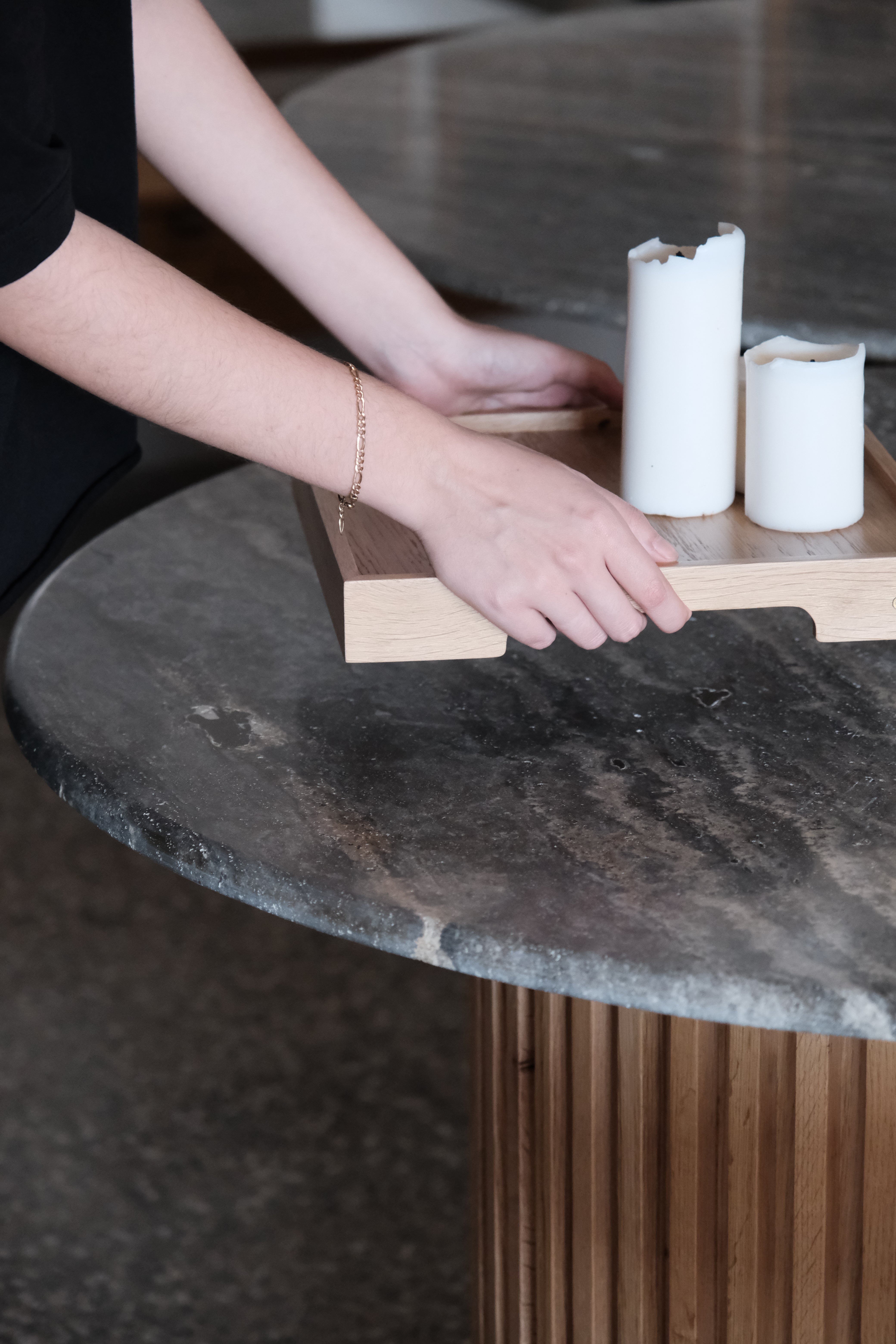 Docia Large Travertine Table