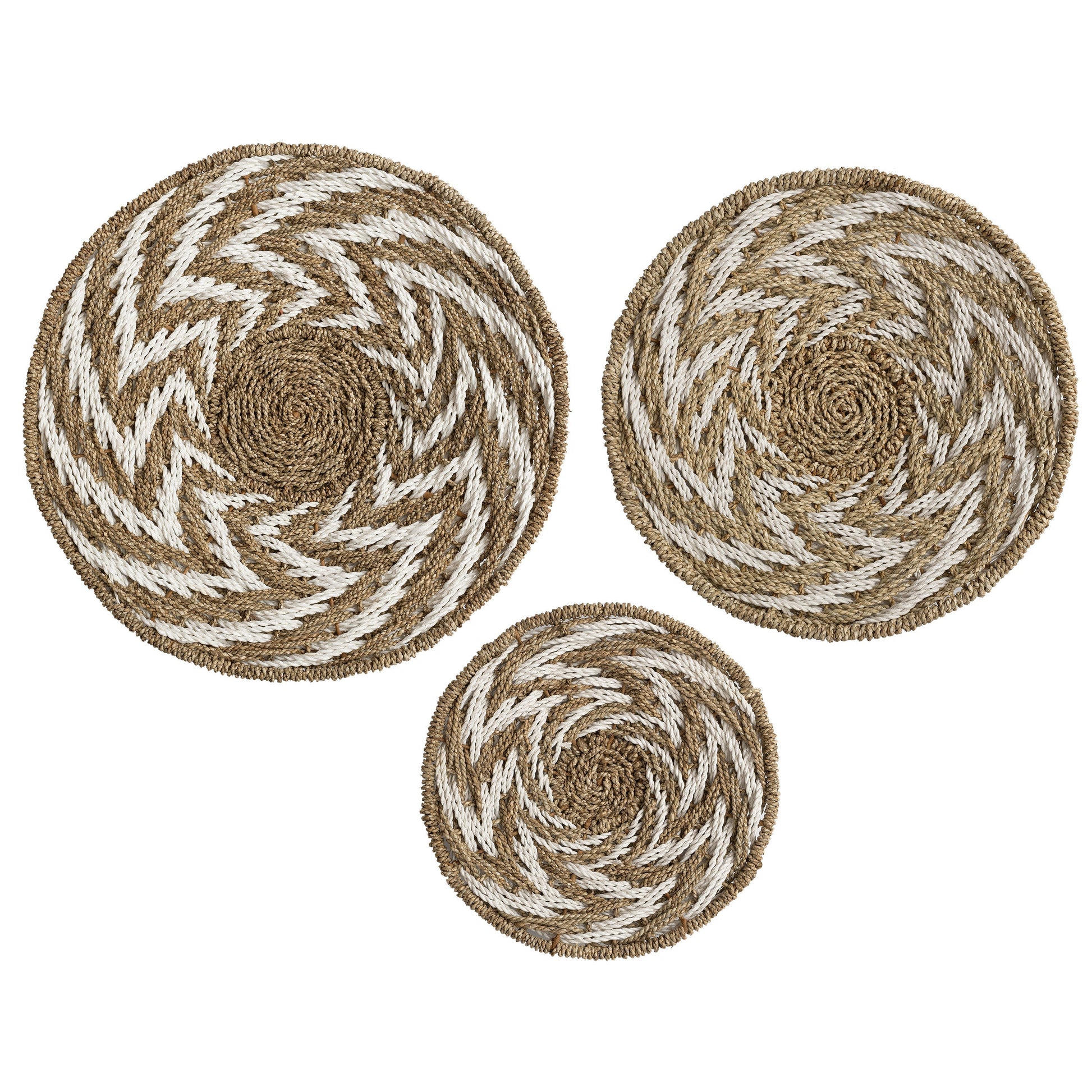 Duvar Dekorasyonu 3 lü Beyaz Naturel (40-50-60 cm)