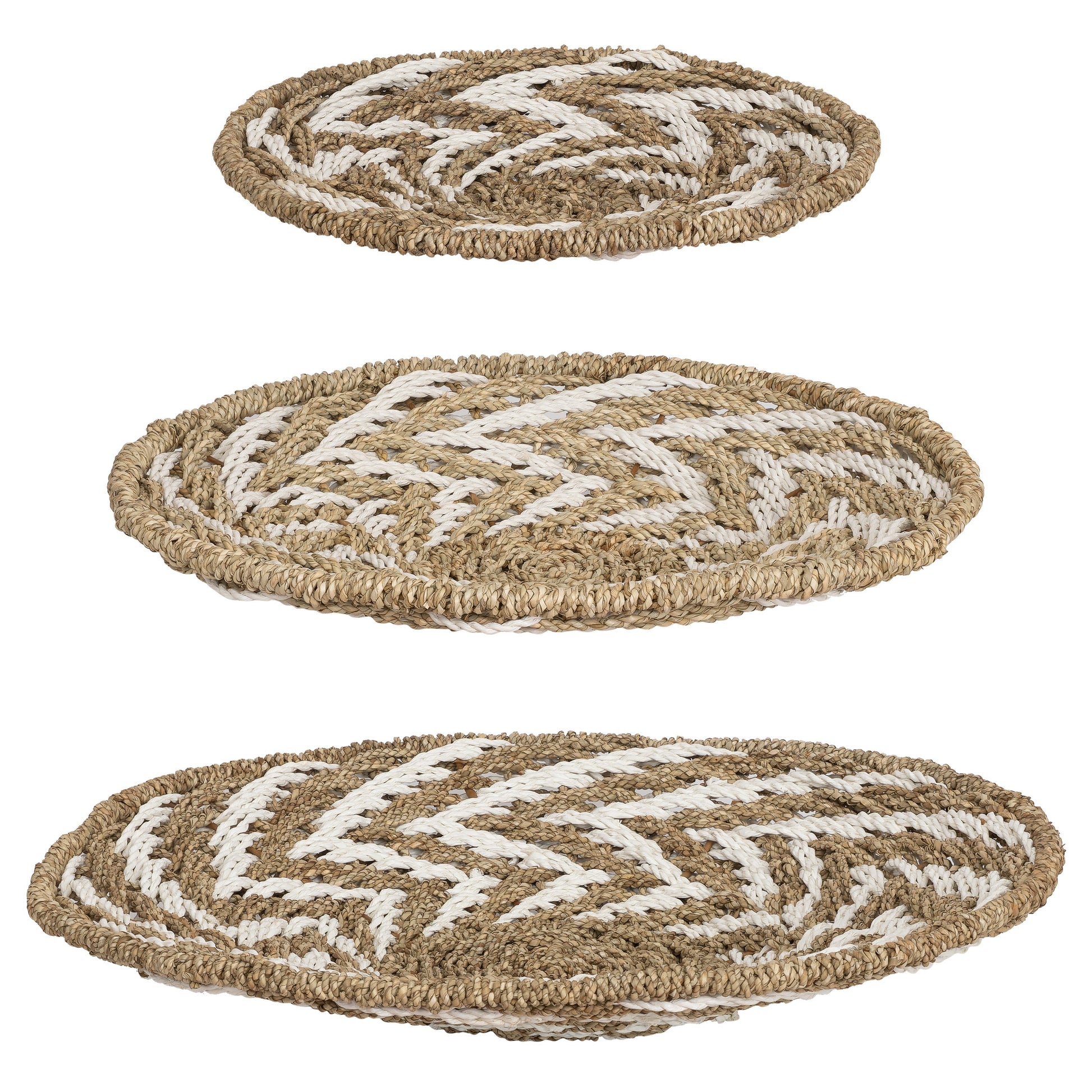 Duvar Dekorasyonu 3 lü Beyaz Naturel (40-50-60 cm)