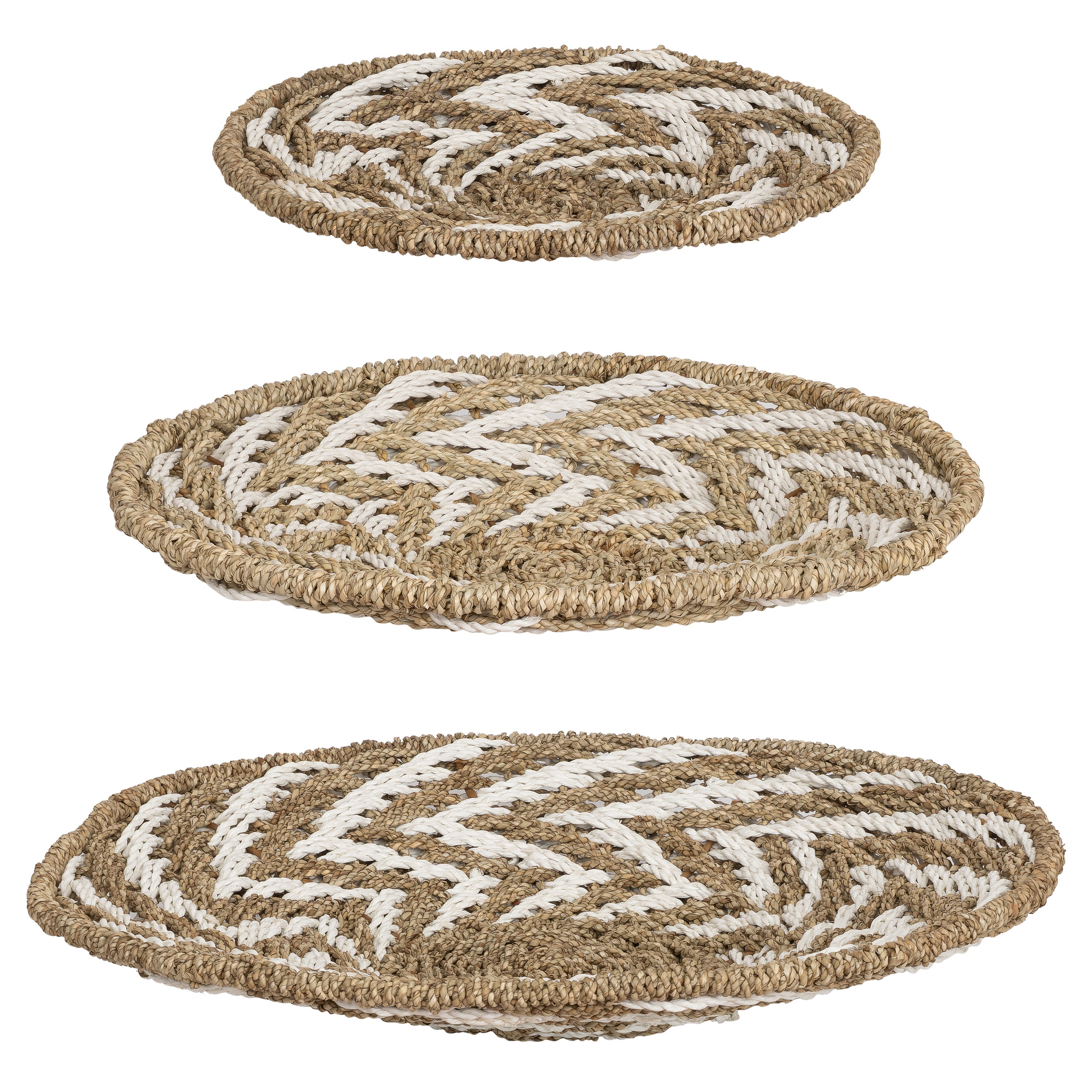 Duvar Dekorasyonu 3 lü Beyaz Naturel (40-50-60 cm)