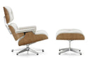 Eames Tekli Koltuk & Puf-Berjer-Innature Home-Mat Siyah Deri-NowShopFun