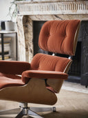 Eames Tekli Koltuk & Puf-Berjer-Innature Home-Mat Siyah Deri-NowShopFun