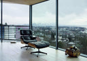 Eames Tekli Koltuk & Puf-Berjer-Innature Home-Mat Siyah Deri-NowShopFun