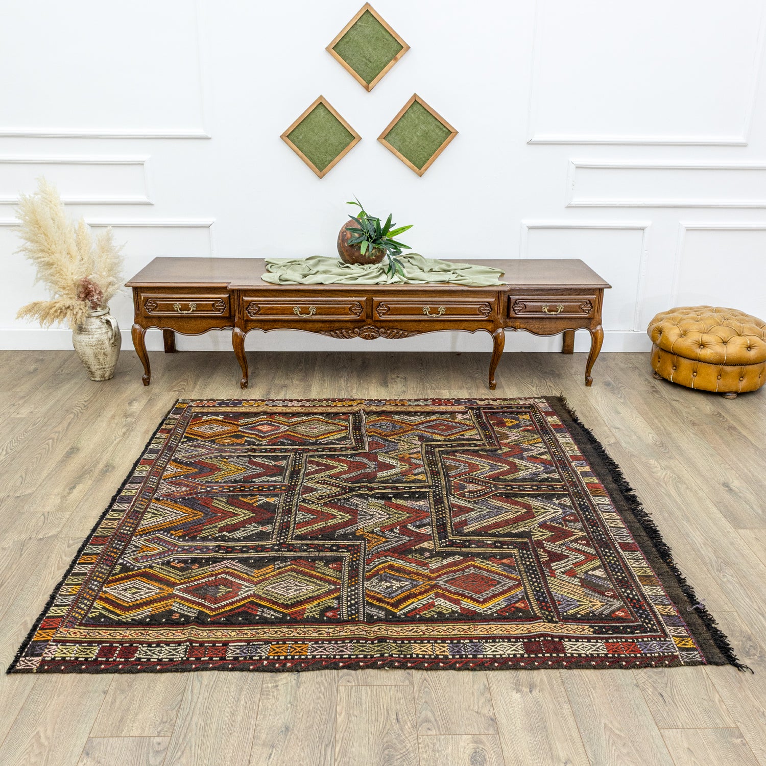 Ebren Geometrik El Dokuma Kilim 171x185 cm