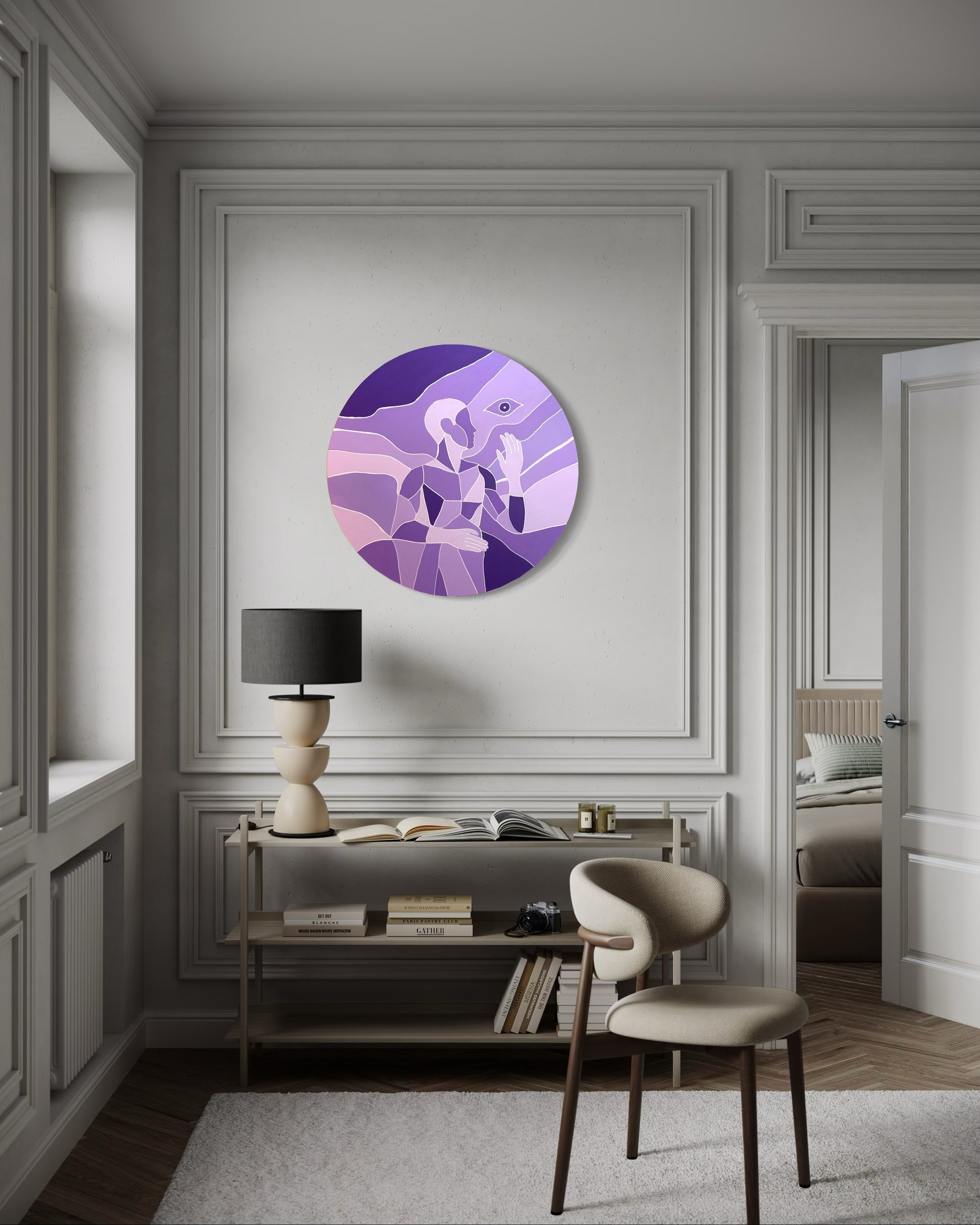 Echoes Of Stillness - Tondo Tablo | 80cm