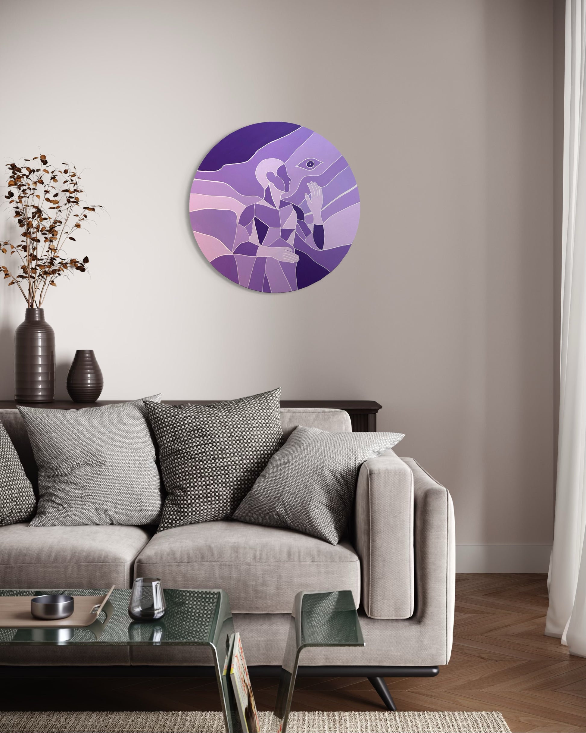 Echoes Of Stillness - Tondo Tablo | 80cm